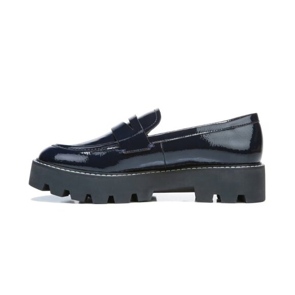 FRANCO SARTO Balin Lug Sole Loafers MIDNIGHT FAUX PATENT - Picture 8 of 10